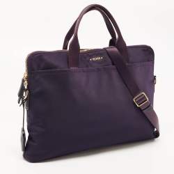 Pre Owned TUMI Purple Nylon Joanna Voyageur Laptop Bag