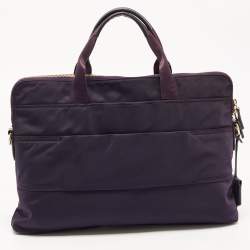 Pre Owned TUMI Purple Nylon Joanna Voyageur Laptop Bag