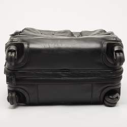 TUMI Black Leather 4 Wheeled Alpha 2 Deluxe Laptop Briefcase