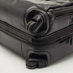 TUMI Black Leather 4 Wheeled Alpha 2 Deluxe Laptop Briefcase