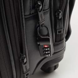 TUMI Black Leather 4 Wheeled Alpha 2 Deluxe Laptop Briefcase