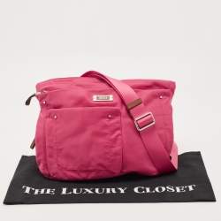 Pre Owned TUMI Magenta Nylon Voyageur Sumatra Crossbody Bag