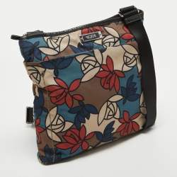 TUMI Multicolor Printed Nylon and Leather Zip Messenger Bag