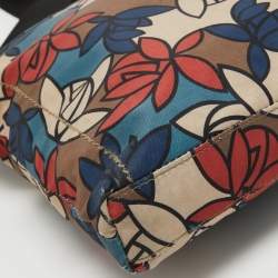 TUMI Multicolor Printed Nylon and Leather Zip Messenger Bag