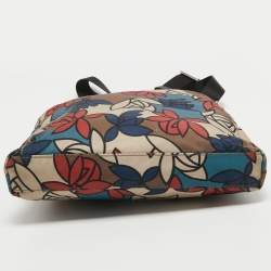 TUMI Multicolor Printed Nylon and Leather Zip Messenger Bag
