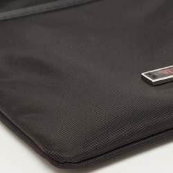 TUMI Black Nylon and Leather Pouch