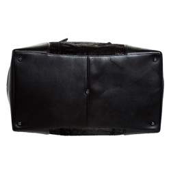 TUMI Black/Silver Calf hair and Leather Stamford Weekender Bag
