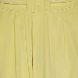 Pre Owned Twenty8Twelve Yellow Silk Pleated Midi Skirt S