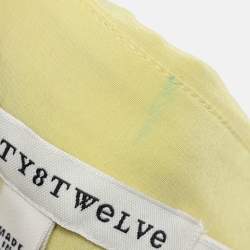 Pre Owned Twenty8Twelve Yellow Silk Pleated Midi Skirt S
