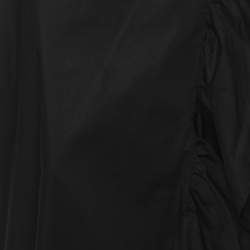 Pre Owned Twinset Black Cotton Ruffled Midi Skirt M