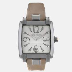 Pre Owned Ulysse Nardin Caprice 133-91 Automatic Mother of Pearl Dial Stainless Steel Diamond Women's Wristwatch 33mm