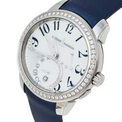 Ulysse Nardin Mother of Pearl Stainless Steel Diamonds Jade 3103-125/591.3 Women's Wristwatch 39 mm