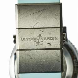 Ulysee Nardin Mother of Pearl Diamond Stainless Steel Rubber Lady Diver 8103-101  Women's Wristwatch 40 mm