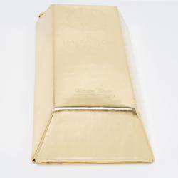 Undercover Gold Leather Gold Bar Clutch