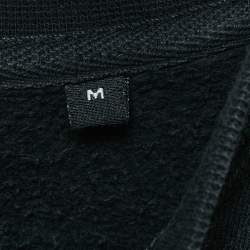 Pre Owned The Kooples Grey Logo Print Faded Cotton Knit Sweatshirt M