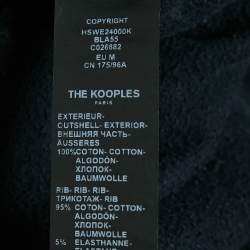 Pre Owned The Kooples Grey Logo Print Faded Cotton Knit Sweatshirt M