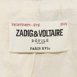 مملوكة مسبقًا Zadig & Voltaire défilé Beige Mister Wool Eco Blazer M