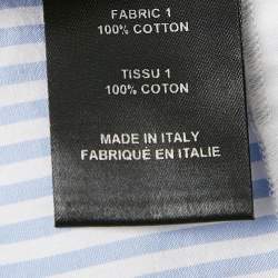 Pre Owned Vetements Blue Striped Cotton Triple Classic Shirt S
