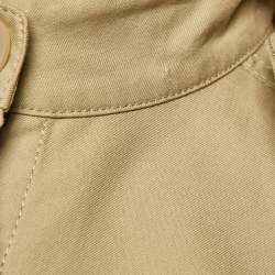 Pre Owned Loewe Beige Cotton Cut-Out Hooded Parka M