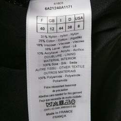 Christian Dior Black Tweed Flared Jacket M