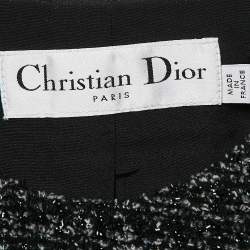 Christian Dior Black Tweed Flared Jacket M