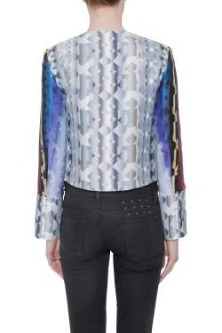 Peter Pilotto Multicolor Geometric Kaleidoscope Print Box Jacket S