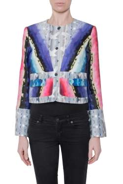 Peter Pilotto Multicolor Geometric Kaleidoscope Print Box Jacket S