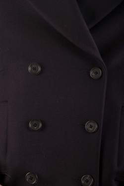 Joseph Navy Blue Felted Wool Double Breasted Yosh Pea Coat M