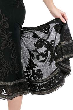 Pre Owned Temperley London Vintage Black Embroidered Beaded Tulle Strapless Dress S