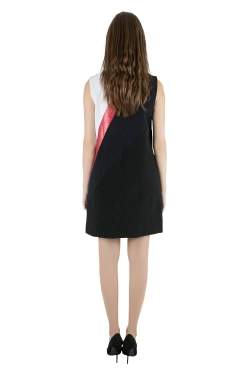 مملوكة مسبقًا فستان فيكتوريا فيكتوريا بيكهام حواف بكتل لونية لامعة بقصات بلا أكمام M