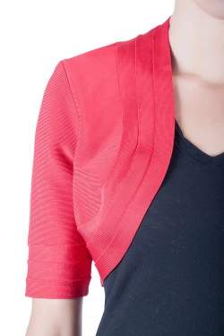 Pre Owned جاكيت هيرفي ليجي برلين تريكو أحمر ليبستيك قصير S