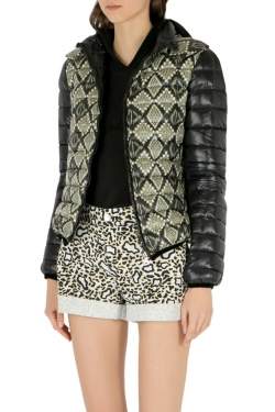 Pre Owned Etro Black Aztec Print Detachable Hood Detail Puffer Jacket M