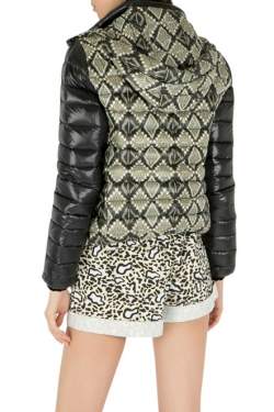 Pre Owned Etro Black Aztec Print Detachable Hood Detail Puffer Jacket M