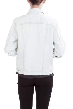 Pre Owned Proenza Schouler Indigo Bleach Effect Denim Button Front Jacket S