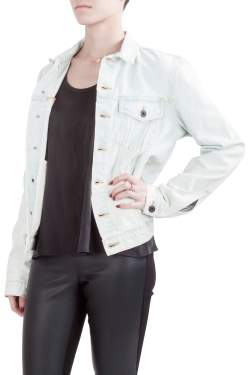 Pre Owned Proenza Schouler Indigo Bleach Effect Denim Button Front Jacket S