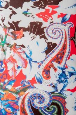 Pre Owned فستان تانك إيترو كريب مطبوع بلا أكمام متعدد الألوان S