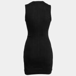 IRO Black Linen Blend Sleeveless Trever Mini Dress S