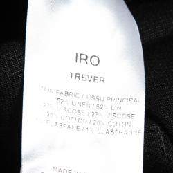 IRO Black Linen Blend Sleeveless Trever Mini Dress S