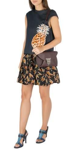 MSGM Indigo Blue Cotton Knit Pineapple Applique Sleeveless Sweatshirt S