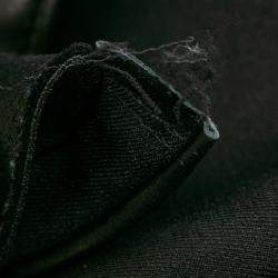 مملوكة مسبقًا IRO Black Leather Trim Open Front Tim Jacket M