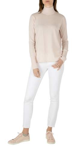 Dion Lee Pale Pink Wool Knit Draped Loop Back Skivvy Pullover M