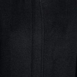 Pre Owned معطف ريبيكا تايلور بوكليه أسود متوسط الطول بسحاب أمامي M 