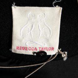 Pre Owned معطف ريبيكا تايلور بوكليه أسود متوسط الطول بسحاب أمامي M 