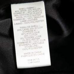 Pre Owned معطف ريبيكا تايلور بوكليه أسود متوسط الطول بسحاب أمامي M 