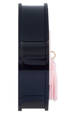 Pre Owned Charlotte Olympia Black/Pink Perspex Such a Tease Tassel Clutch