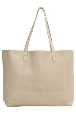 Mansur Gavriel Beige/Sand Tumble Leather Large Tote