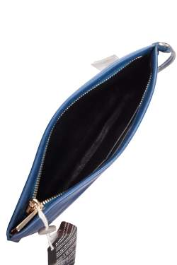 Jil Sander Navy Blue Leather Noyce Clutch