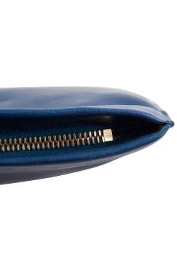 Jil Sander Navy Blue Leather Noyce Clutch