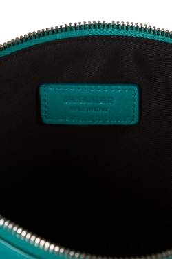 Pre Owned Jil Sander Aqua Green Leather Clutch