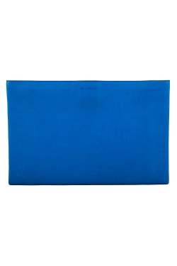 Jil Sander Blue/White Leather Triple Color Block Clutch